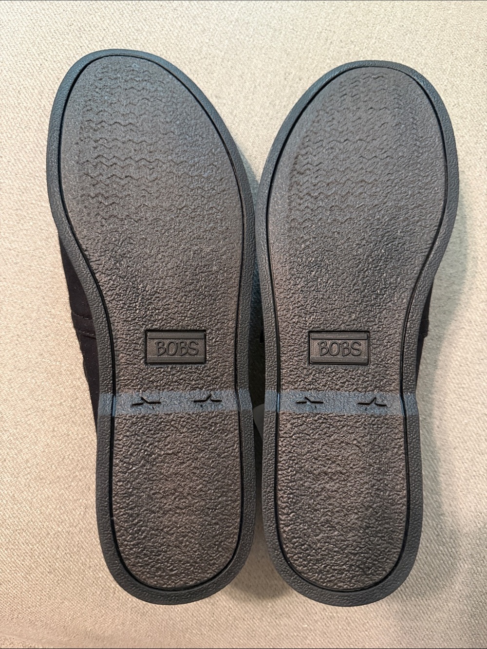 NWT BOBS from Skechers Memory Foam Black Canvas Slip-On Loafers - Picture 2 of 5